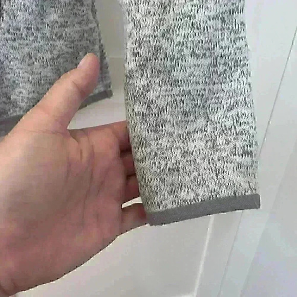 Thread & Supply Womens M Hooded LS 1/4 Button Pullover Heather Gray Pockets - Picture 9 of 13